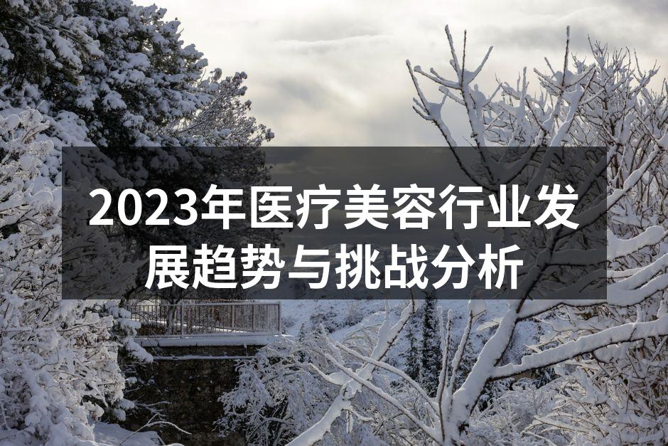 2023年医疗美容行业发展趋势与挑战分析